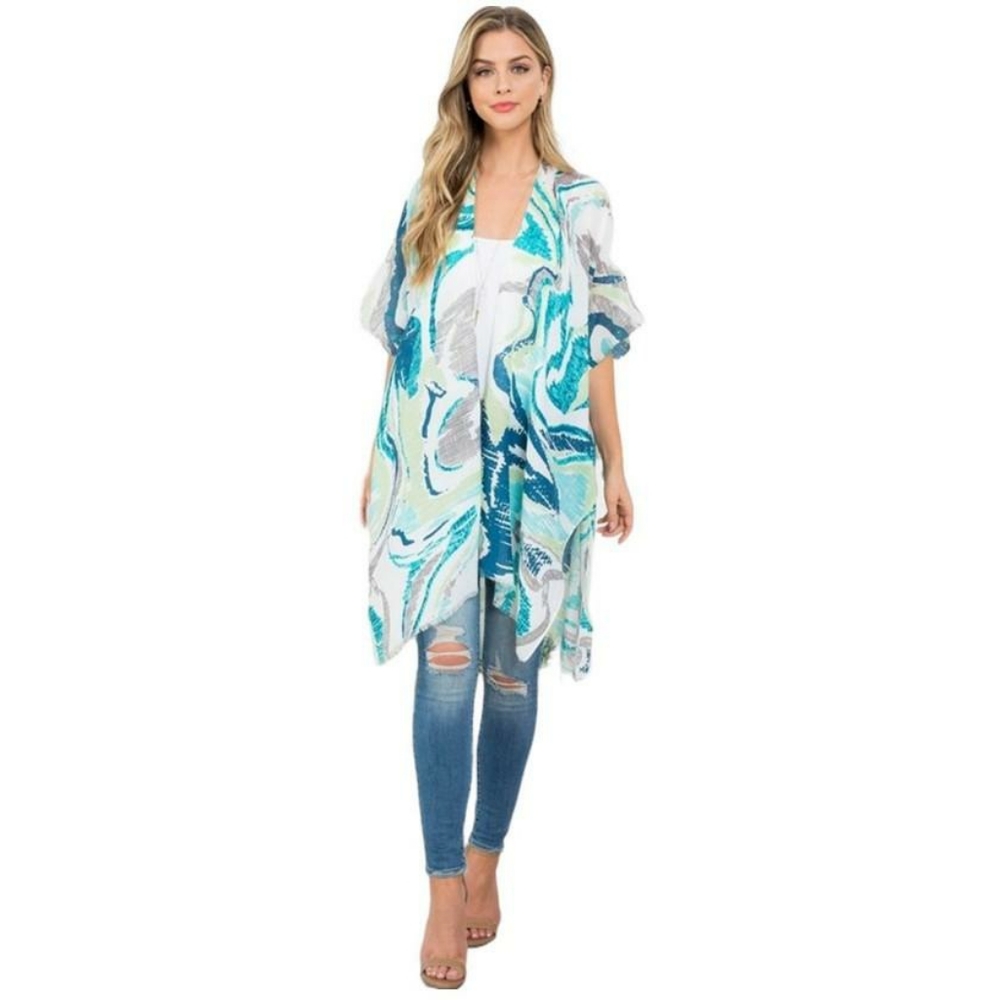 BIJORCA abstract print kimono, NWT, one size fits S-XL